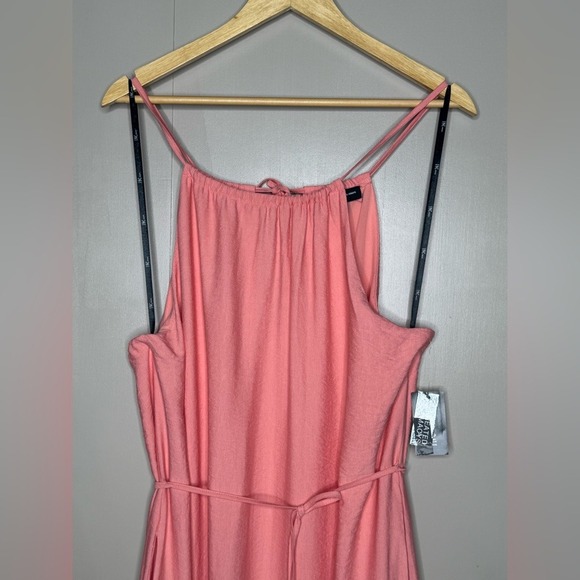 INC Tiered Maxi Dress Size 8 Coral Pink Adjustable Straps NWT Summer - Picture 3 of 12
